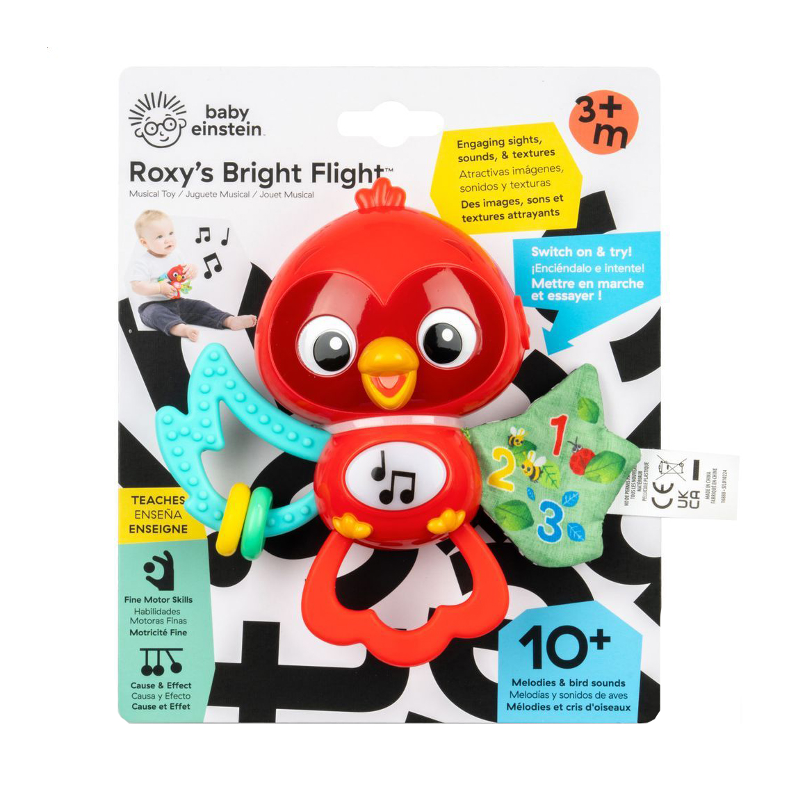 Дитяча музична іграшка-брязкальце Baby Einstein Roxy's Bright Starts від 3 місяців (16888)